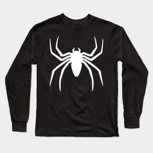 Generic White Spider on Black Cosplay Halloween Couples Costume Front & Back Print Long Sleeve T-Shirt